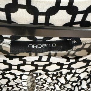 Arden B. Black and White Patterned Dress